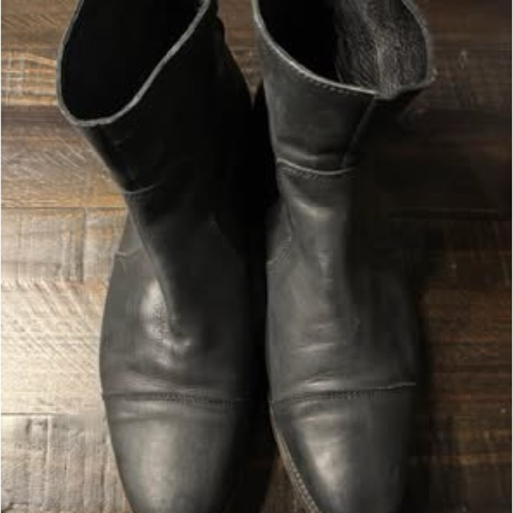 ALL SAINTS Men’s Distressed Leather Rear Zip Ankle Boots